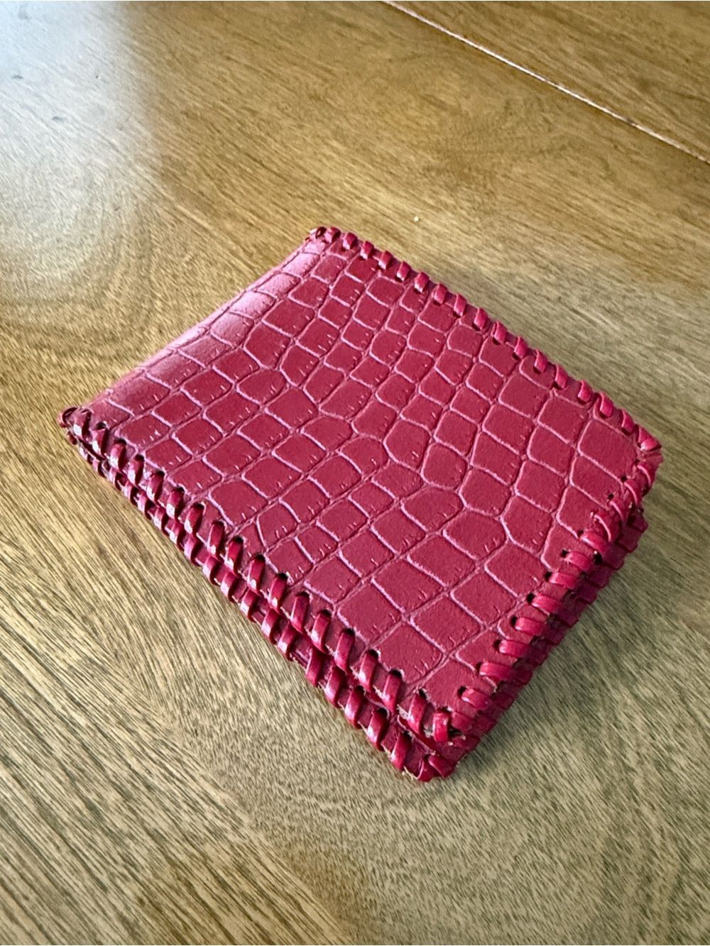 Vintage embossed leather wallet